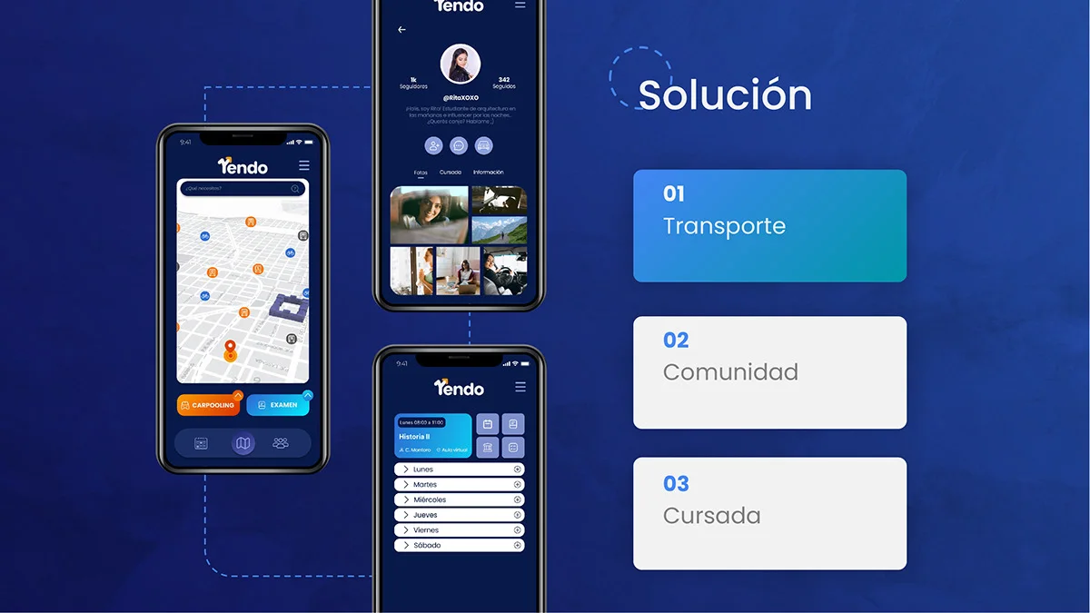 Yendo — Aplicación móvil, pieza 3